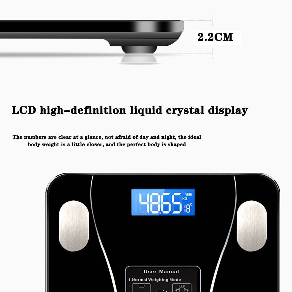FITTRACK - Smart body weight scale with LCD display for daily health monitoring
