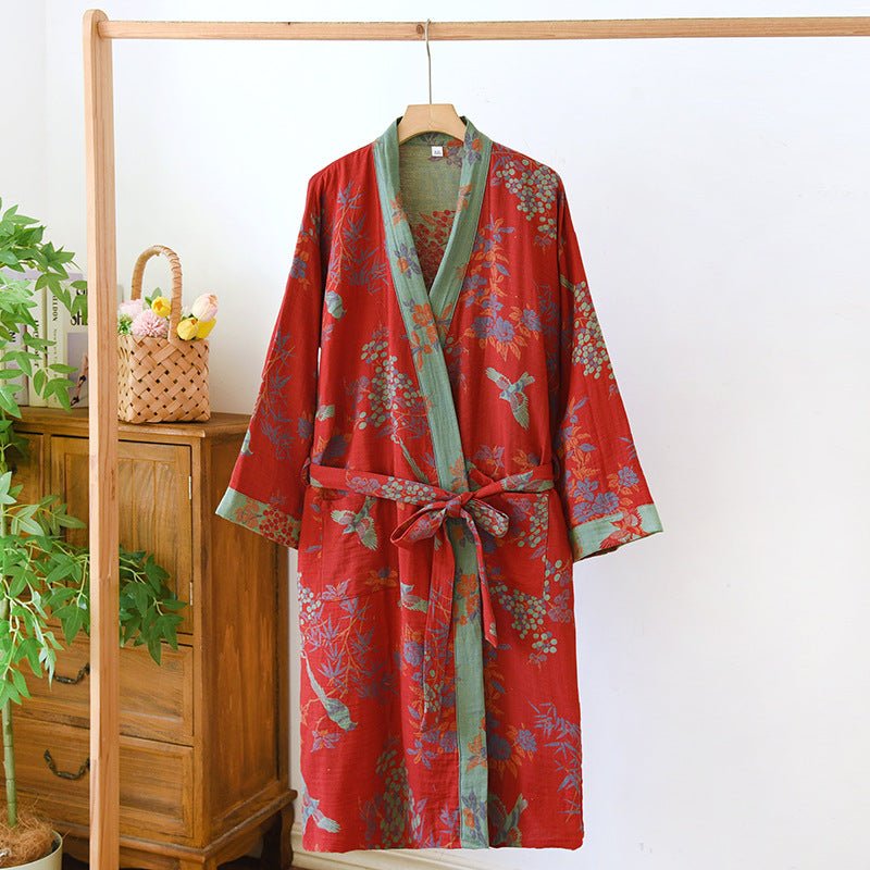 SAKURAVEIL – Organic Cotton Kimono Robe for Breathable Everyday Comfort