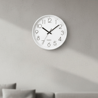 MUTELOCK – Silent Wall Clock – 12-inch non-ticking modern timepiece designed for quiet, minimalist home and office interiors