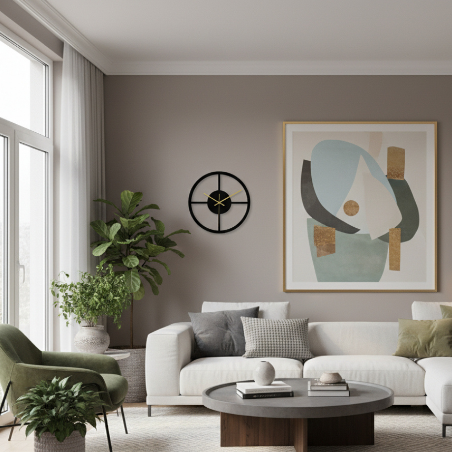 GEOTERRA – Geometric Silent Wall Clock for Modern Interiors