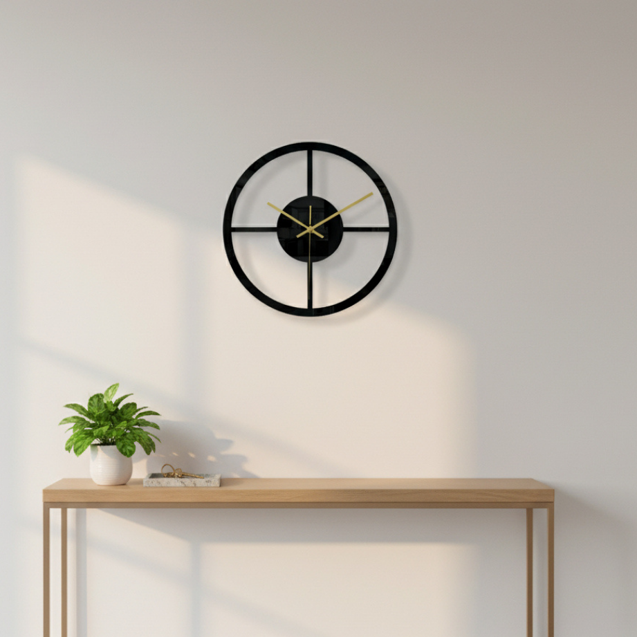 GEOTERRA – Geometric Silent Wall Clock for Modern Interiors