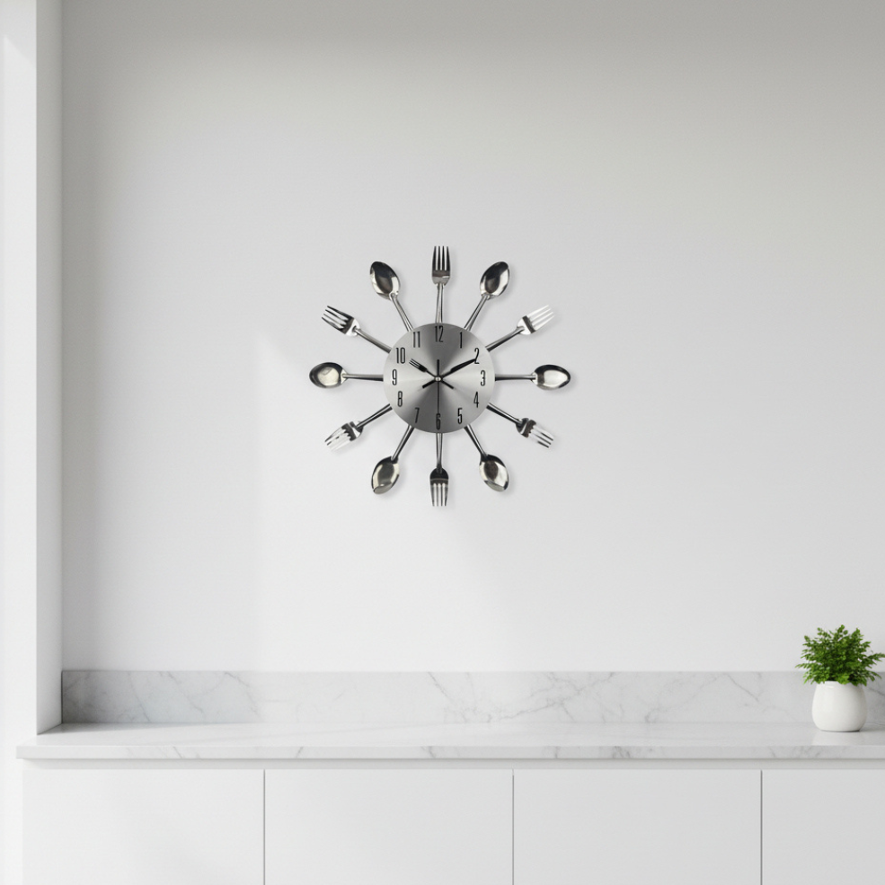 CULITICK – Cutlery Wall Clock for a Silent Kitchen Statement