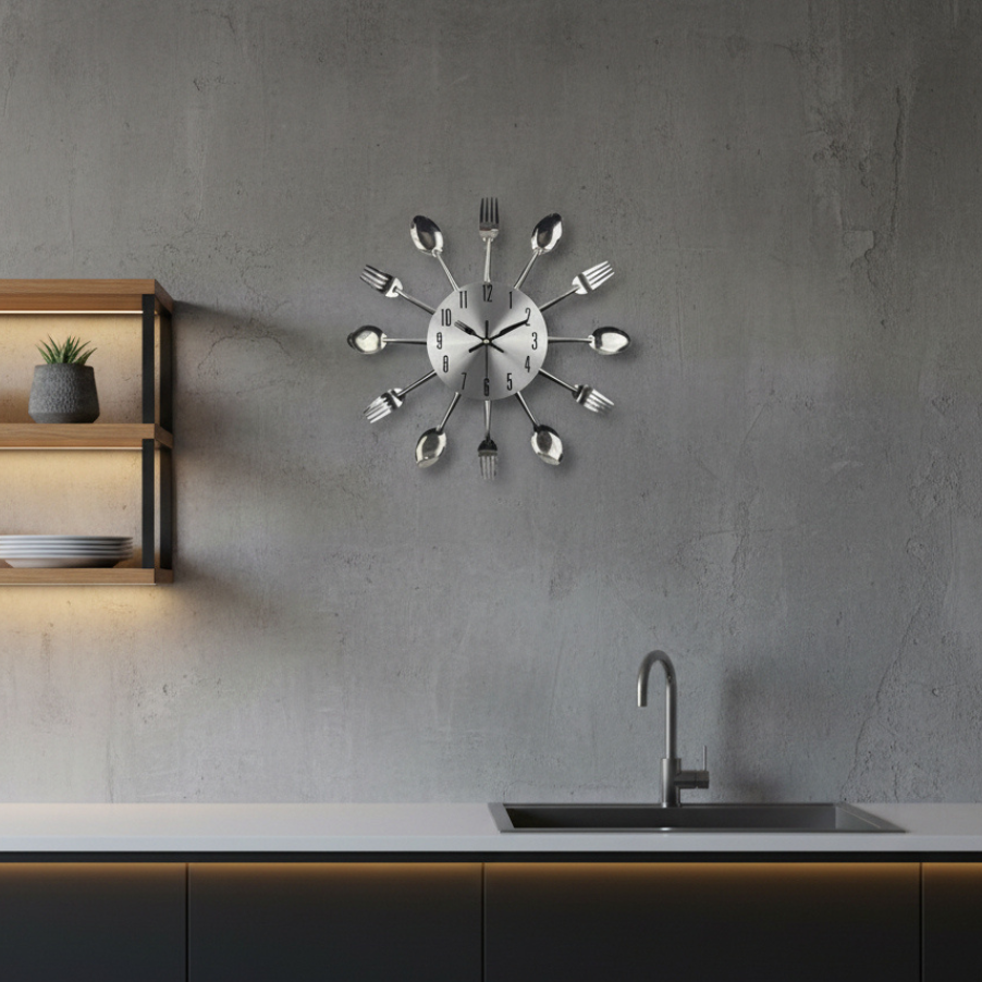 CULITICK – Cutlery Wall Clock for a Silent Kitchen Statement