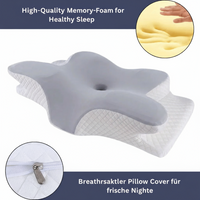 RESTOVA – Contour Neck Pillow – Ergonomic cervical support sleep cushion
