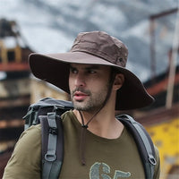 Outdoor Cowboy Style Fishing Hat - Oversized Brim for Sun Protection 3