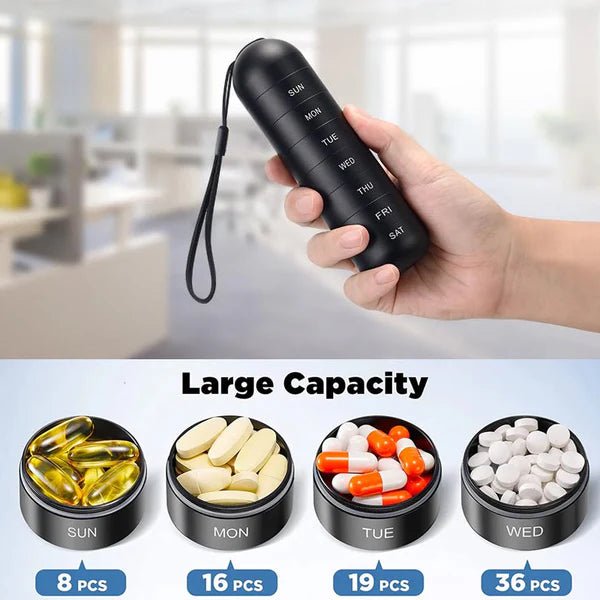 MEDISHELL - 7-Day Aluminum Pill Organizer