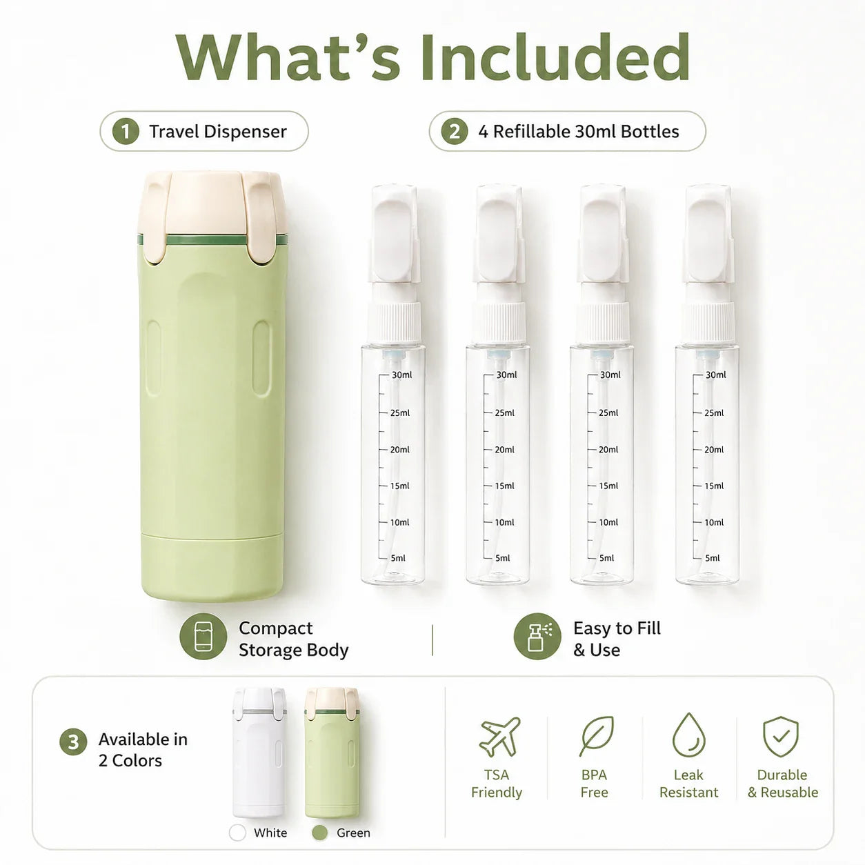 POURPOD – 4 in 1 Travel Bottle