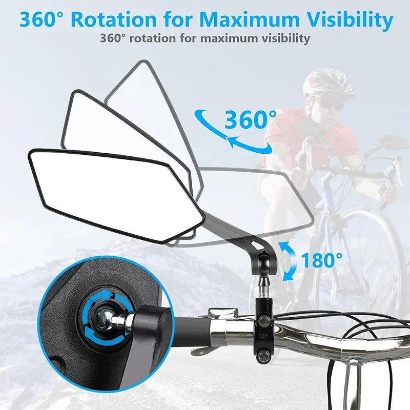 ROADSIGHT – Adjustable Wide-Angle Bicycle Rearview Mirror for Safer Riding