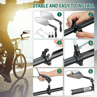 ROADSIGHT – Adjustable Wide-Angle Bicycle Rearview Mirror for Safer Riding