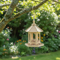 BIRDHAVEN - Rustic Wooden Bird Feeder with Water System