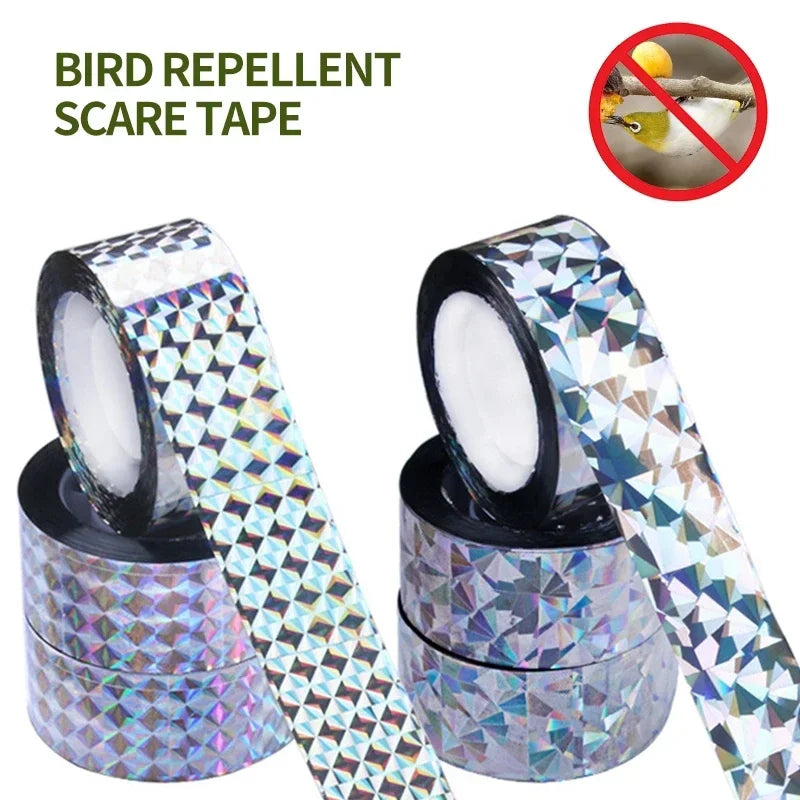 Reflective Bird Scare Tape - Double-Sided Anti-Bird Repellent for Fields & Orchards 2