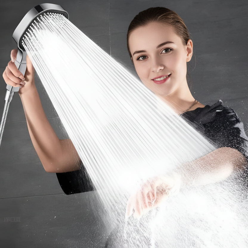 SHOWERFLOW – High-Pressure Filtered Shower Head with Turbo Boost & Rain Spray
