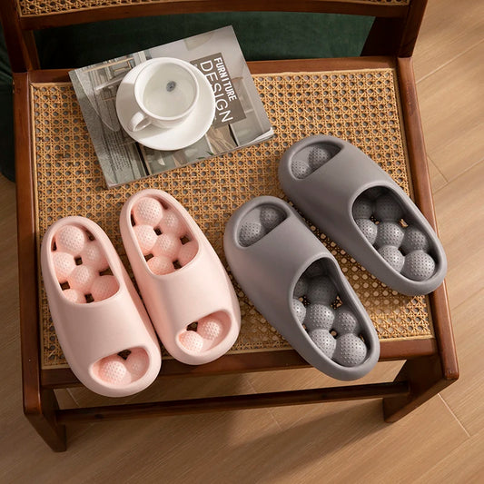 SOFTWAVE – Breathable Indoor Slippers with Massage Cushion Support