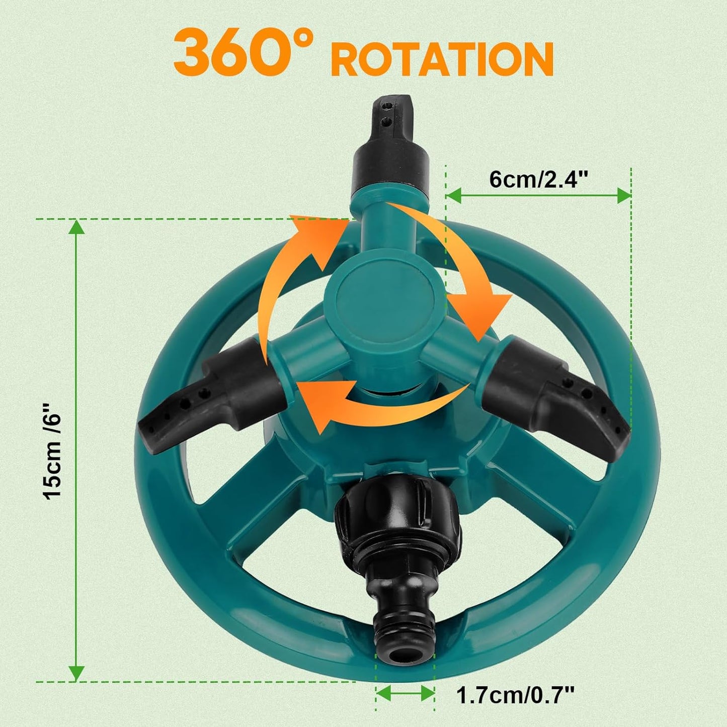 IRRIGAFLOW – Rotating Sprinkler for Consistent Lawn Water Coverage