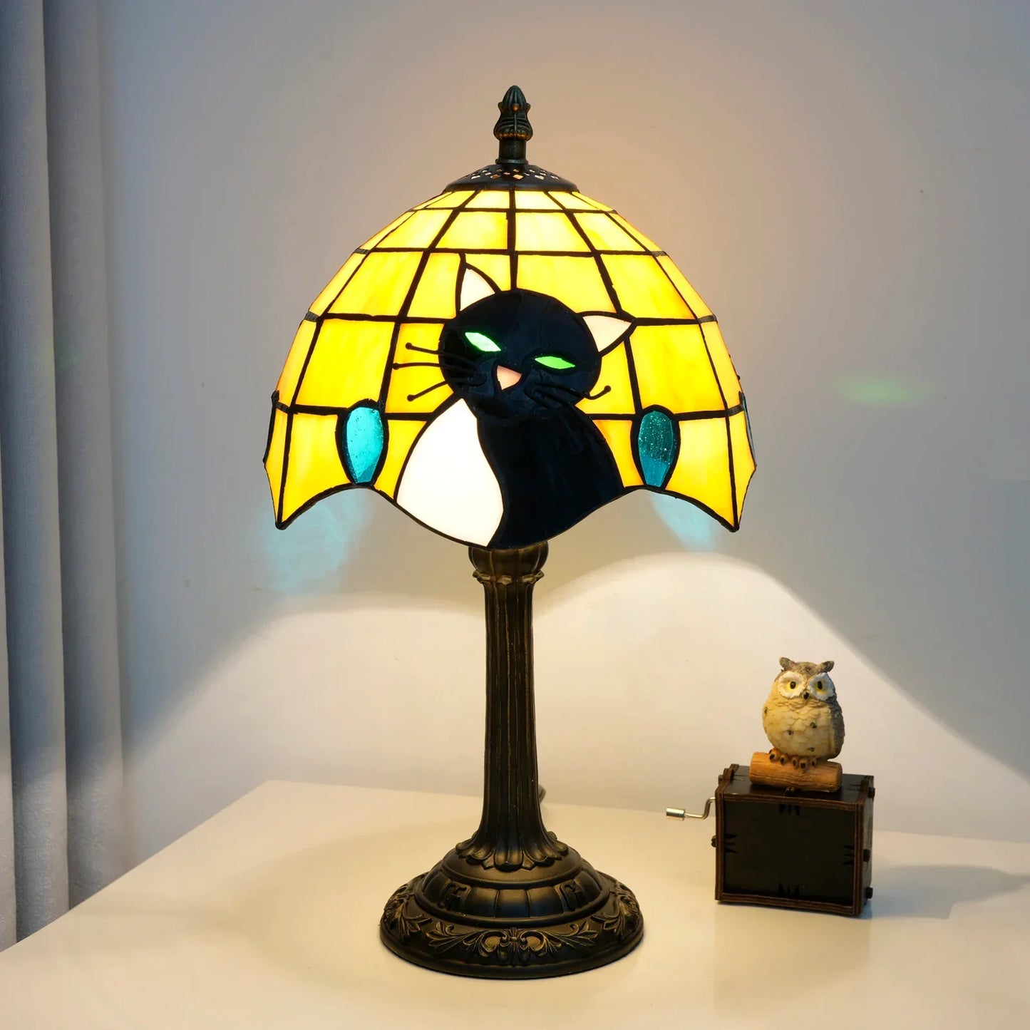 LUNACAT – Stained Glass Table Lamp