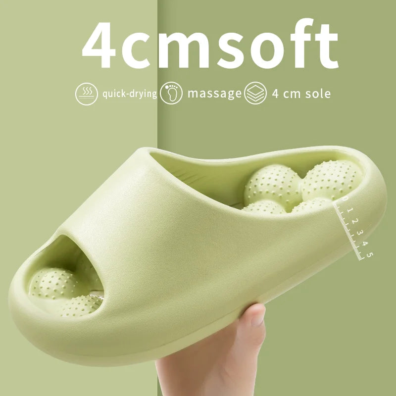 SOFTWAVE – Breathable Indoor Slippers with Massage Cushion Support
