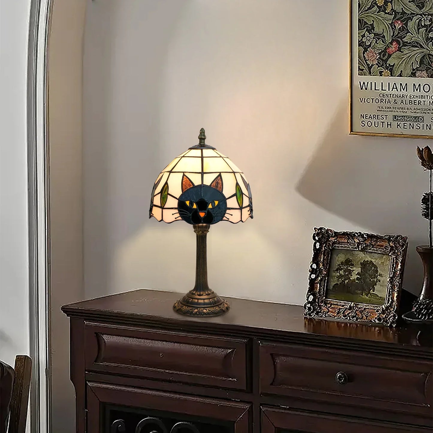 LUNACAT – Stained Glass Table Lamp