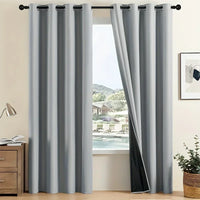 DARKLUX - Modern 100% blackout curtains with thermal coated lining for privacy and comfort