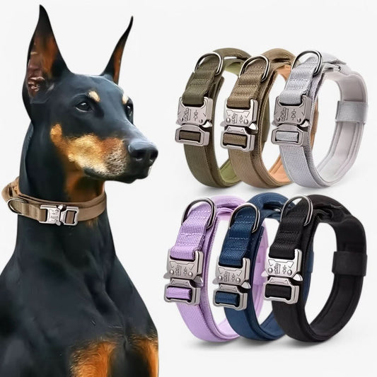 FLEXK9 – Tactical Dog Collar Set – Adjustable padded control collar