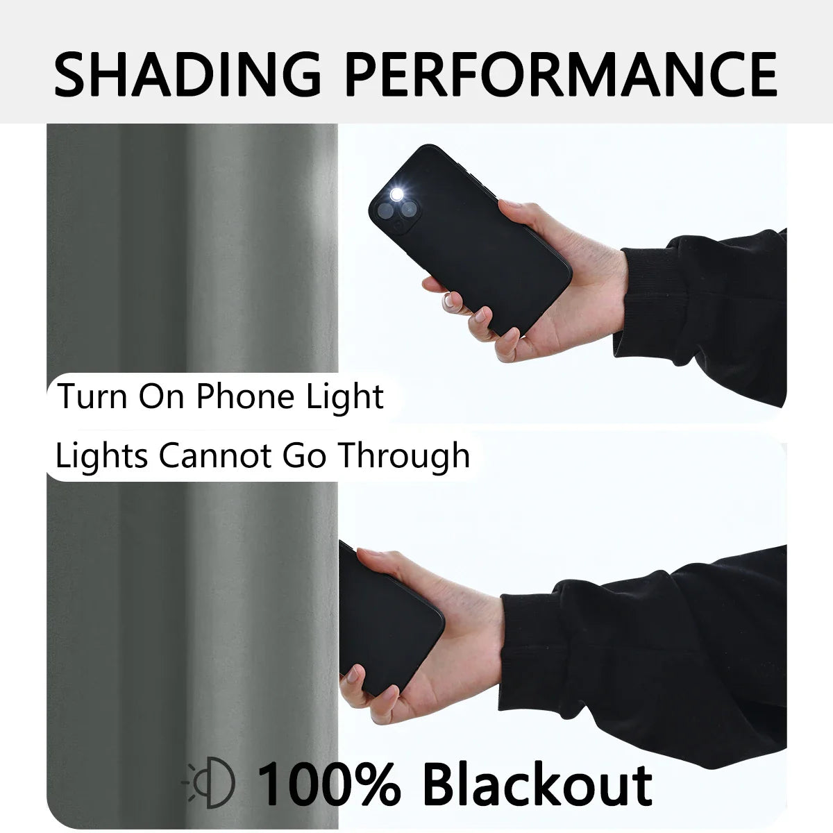 DARKLUX - Modern 100% blackout curtains with thermal coated lining for privacy and comfort