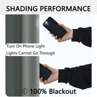 DARKLUX - Modern 100% blackout curtains with thermal coated lining for privacy and comfort