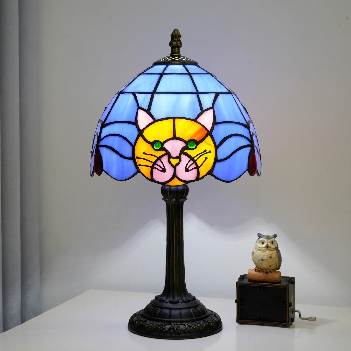 LUNACAT – Stained Glass Table Lamp