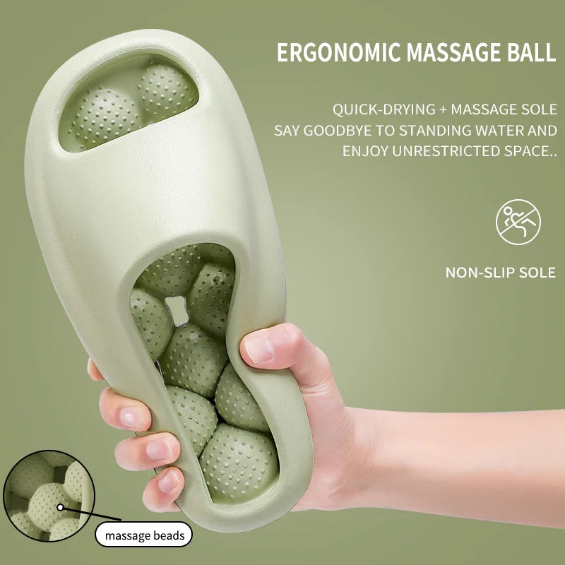 SOFTWAVE – Breathable Indoor Slippers with Massage Cushion Support