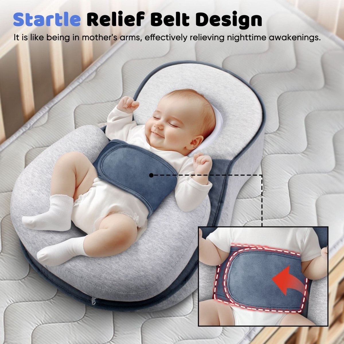 NESTLENAP – Ergonomic Baby Head Support Pillow Cushion