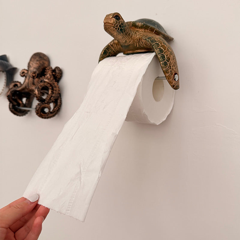 CORALKEEP – Suporte de papel higiénico Guardião do Oceano para um toque costeiro divertido