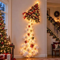 NOELRAILIX – Luz LED de parede em forma de comboio de Natal para uma decoração festiva mágica