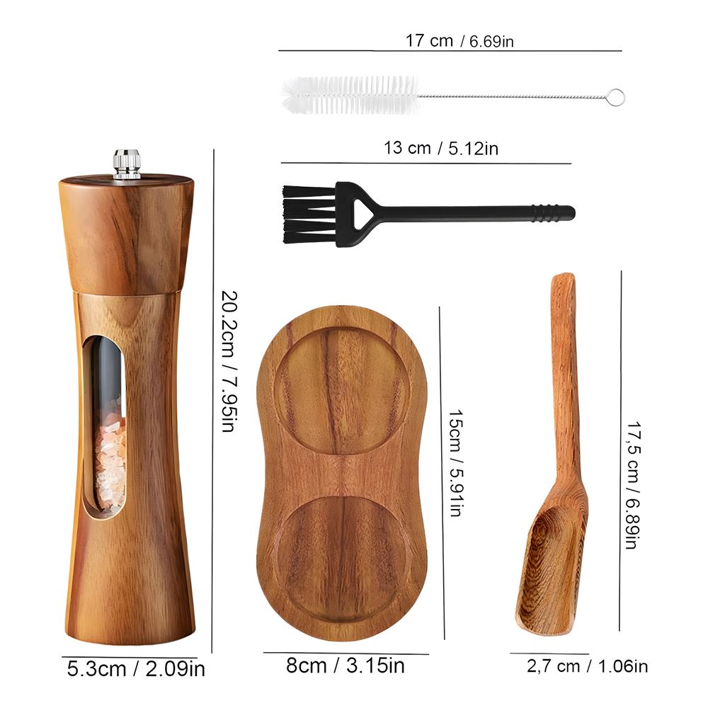GRINDBELLE – Salz- und Pfeffermühle mit Sichtfenster für elegante Mahlzeiten