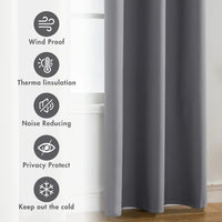 DARKLUX - Modern 100% blackout curtains with thermal coated lining for privacy and comfort