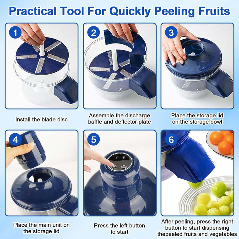 PEELSWIFT – Rechargeable Electric Peeler for Quick Kitchen Prep