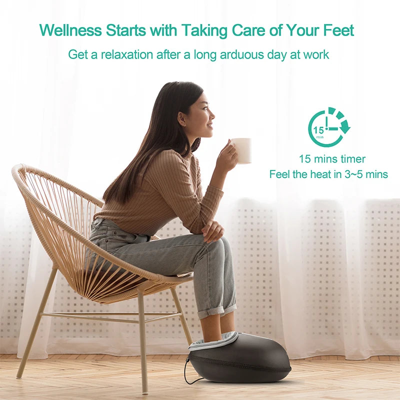 RELAXORA – Heated Shiatsu Foot Massager for Deep Kneading Relief