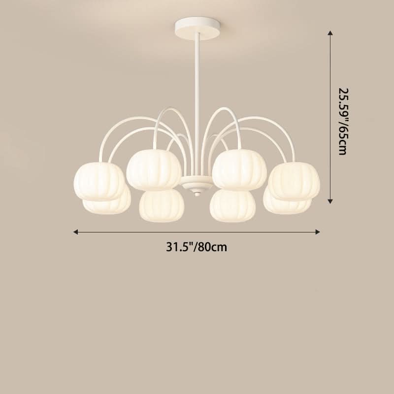 AUTUMNARBOR – Branch Chandelier with Playful Pumpkin Glow