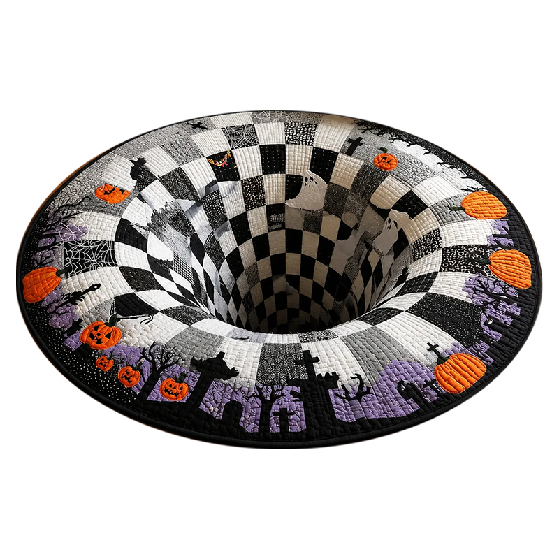 VOIDSPIRA – 3D Vortex Halloween Rug with Haunting Depth