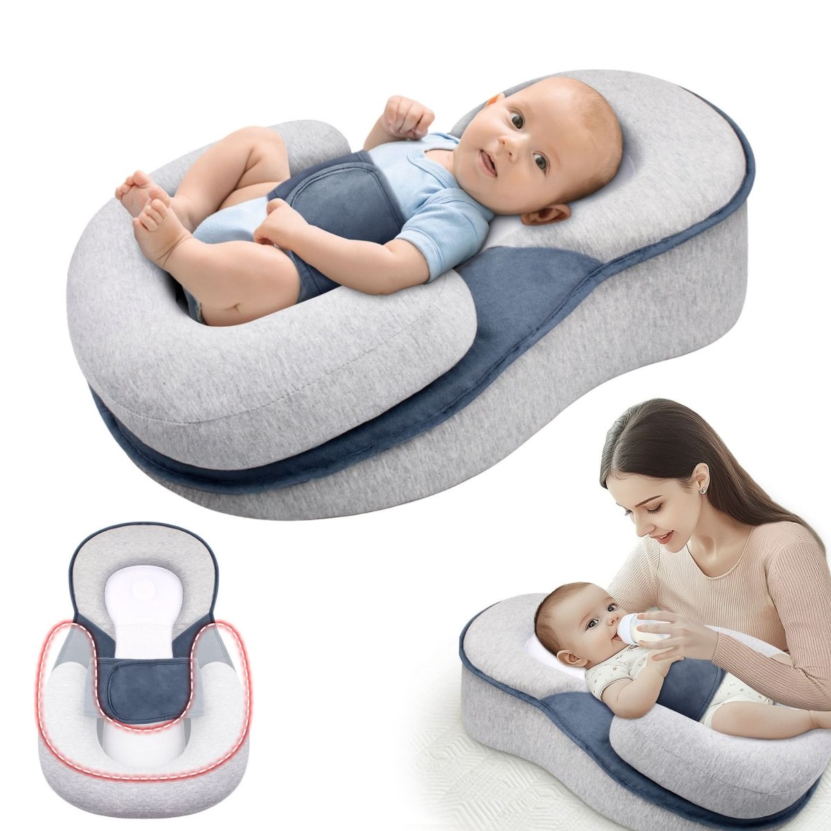 NESTLENAP – Ergonomic Baby Head Support Pillow Cushion