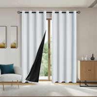 DARKLUX - Modern 100% blackout curtains with thermal coated lining for privacy and comfort