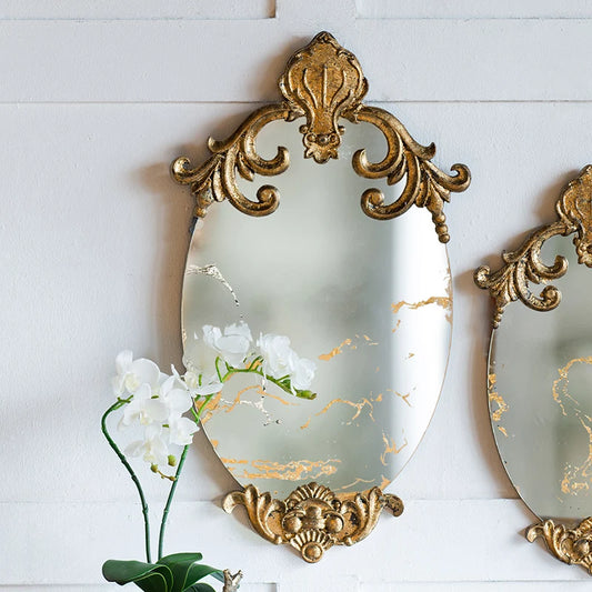 OVALISSA – Espejo de pared ovalado ornamentado para una decoración elegante y llamativa