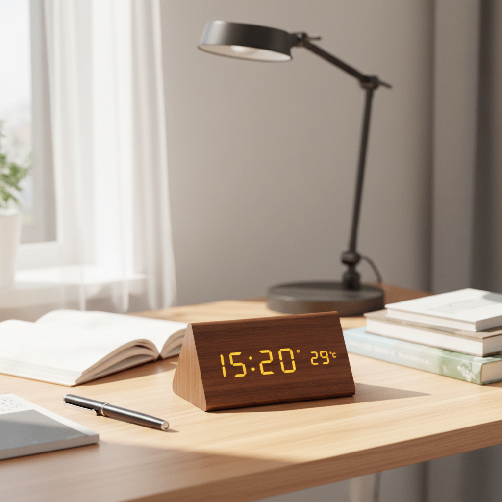 WOODSENSE – Voice Control Wooden Clock Display