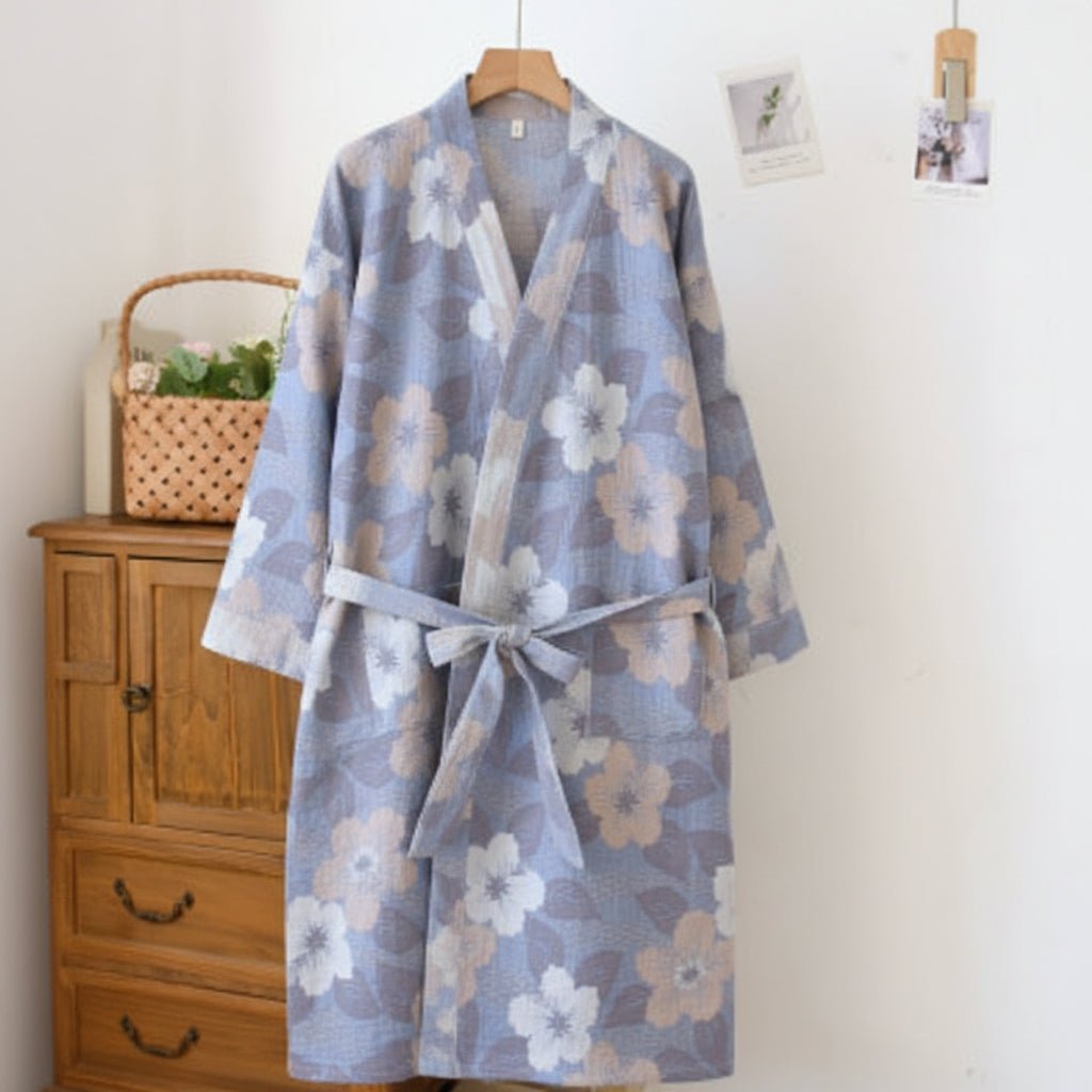 SAKURAVEIL – Organic Cotton Kimono Robe for Breathable Everyday Comfort