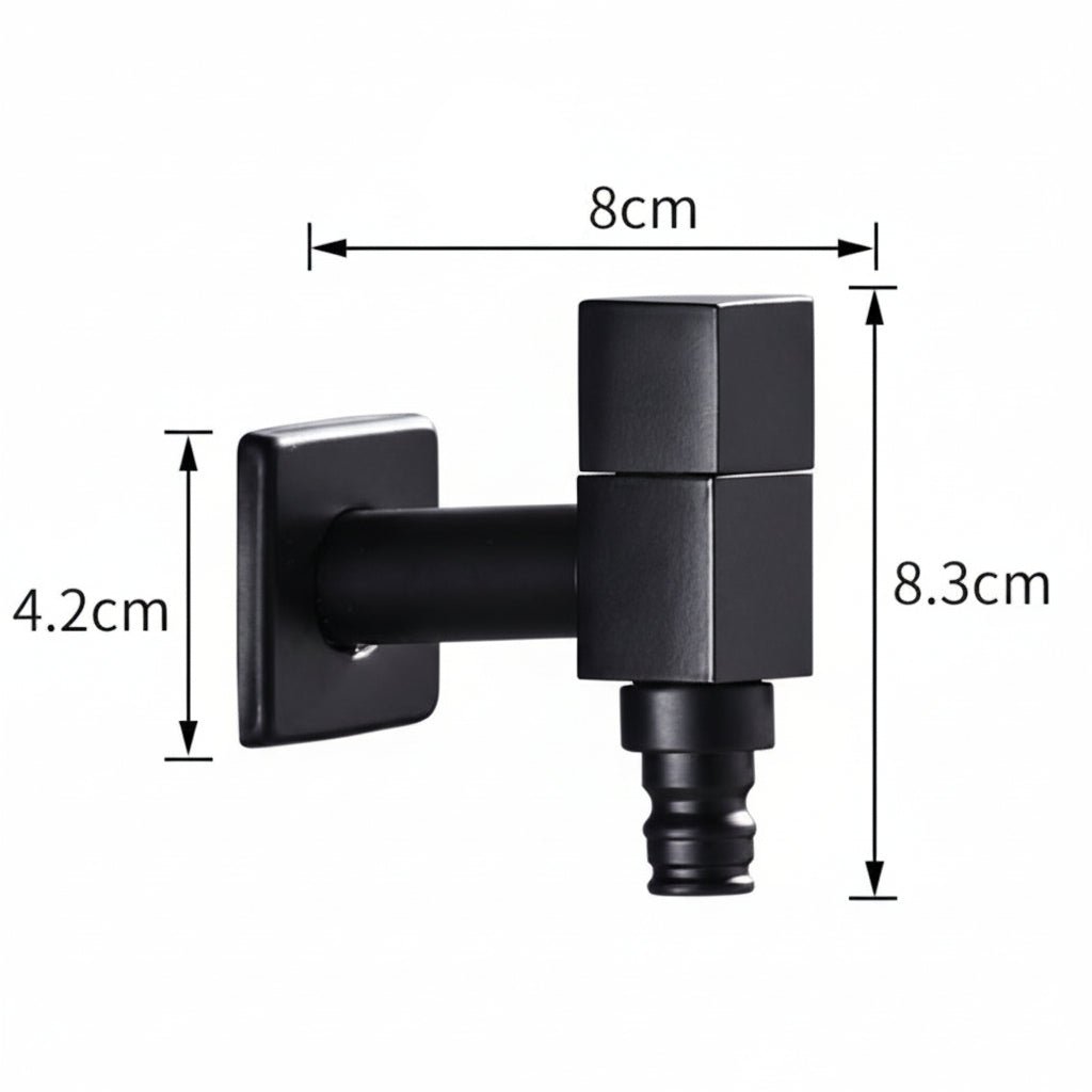 FLOWCRAFT – Matte Black Wall-Mounted Faucet for Kitchen, Bathroom & Outdoor Use