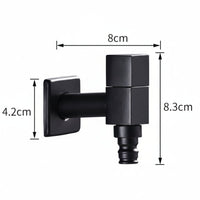 FLOWCRAFT – Matte Black Wall-Mounted Faucet for Kitchen, Bathroom & Outdoor Use