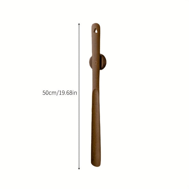 WOODSTEPPER – Wooden Shoe Horn – 50 cm ergonomic long-handle shoe helper designed for effortless, no-bend shoe wearing and daily comfort