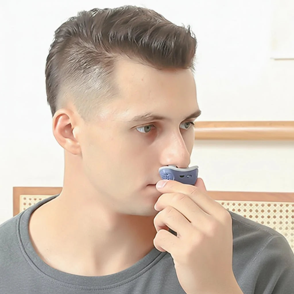 BREATHIQ – Compact Sleep Breathing Support Device for Quiet Nights