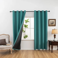 DARKLUX - Modern 100% blackout curtains with thermal coated lining for privacy and comfort