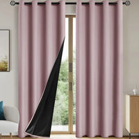 DARKLUX - Modern 100% blackout curtains with thermal coated lining for privacy and comfort