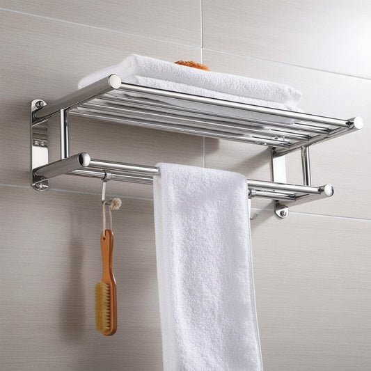 SteelRack - Space-Saving Stainless Steel Towel Holder for Bathroom & Kitchen 0