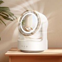 GLOWAIRIS – LED Mirror Desktop Fan for Fresh, Illuminated Spaces