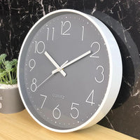 MUTELOCK – Silent Wall Clock – 12-inch non-ticking modern timepiece designed for quiet, minimalist home and office interiors